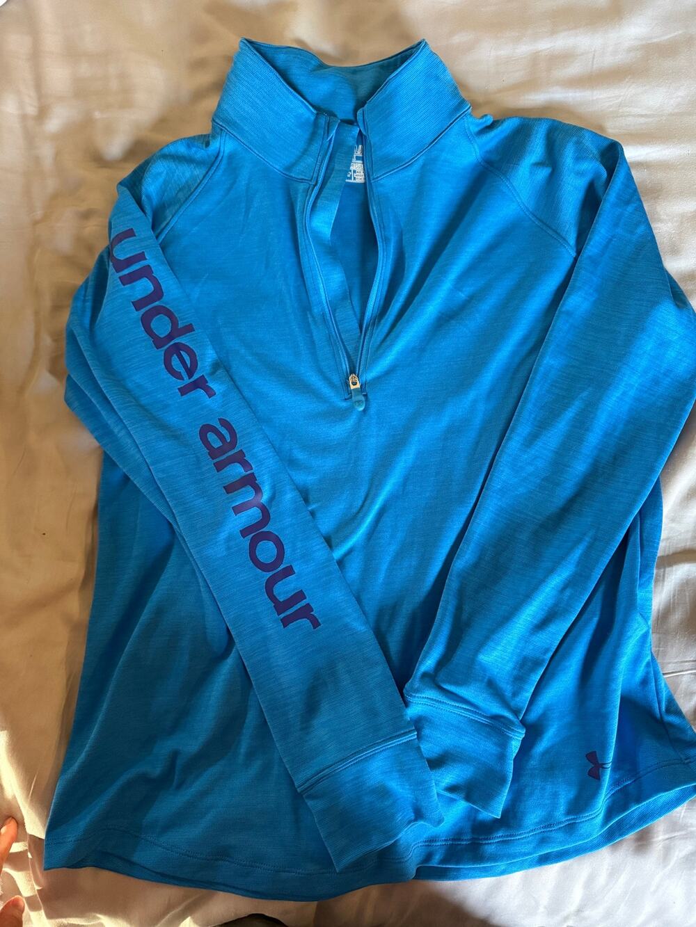 Under Amour blue quarter zip shirt size x large